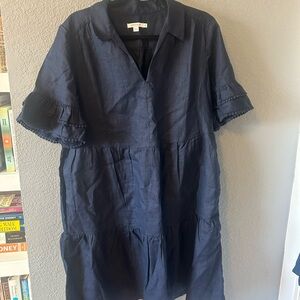 Chico's Navy Linen Dress